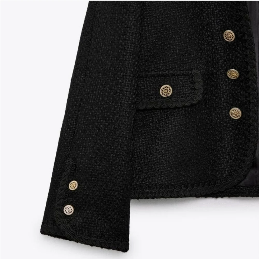 ZARA TEXTURED JACKET WITH BUTTONS SIZE M - Picture 10 of 10